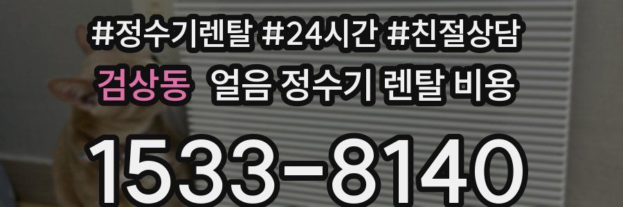 검상동 얼음 정수기 렌탈 비용