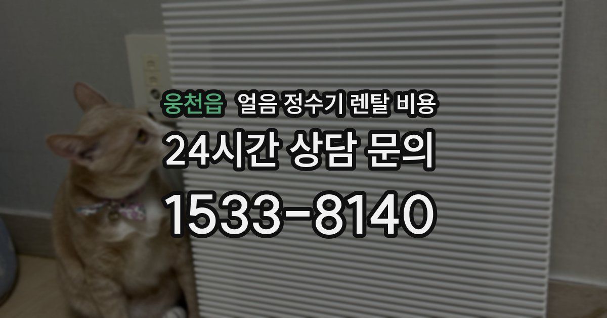 웅천읍 얼음 정수기 렌탈 비용