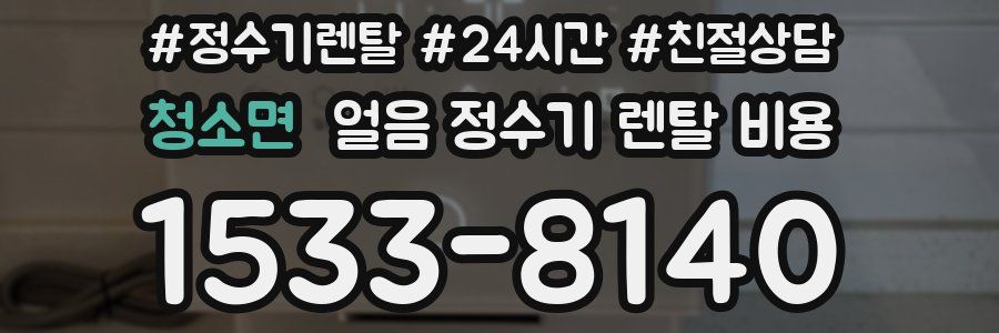 청소면 얼음 정수기 렌탈 비용