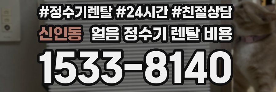 신인동 얼음 정수기 렌탈 비용