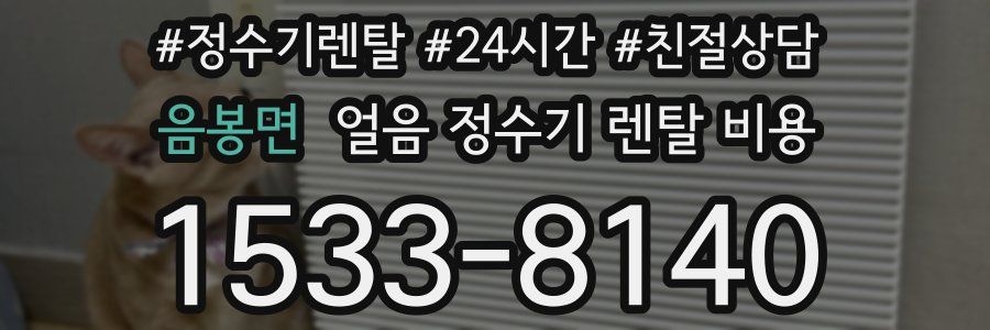 음봉면 얼음 정수기 렌탈 비용