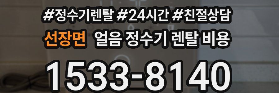 선장면 얼음 정수기 렌탈 비용