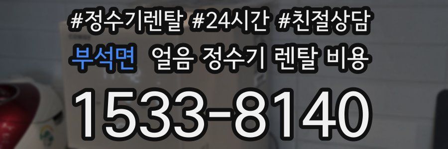 부석면 얼음 정수기 렌탈 비용