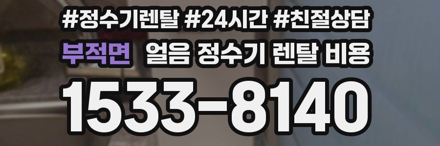 부적면 얼음 정수기 렌탈 비용