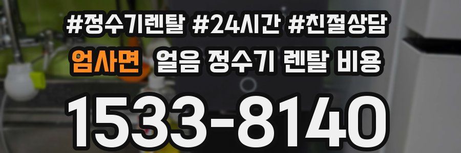 엄사면 얼음 정수기 렌탈 비용