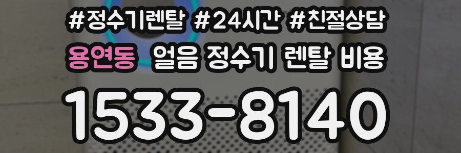 용연동 얼음 정수기 렌탈 비용