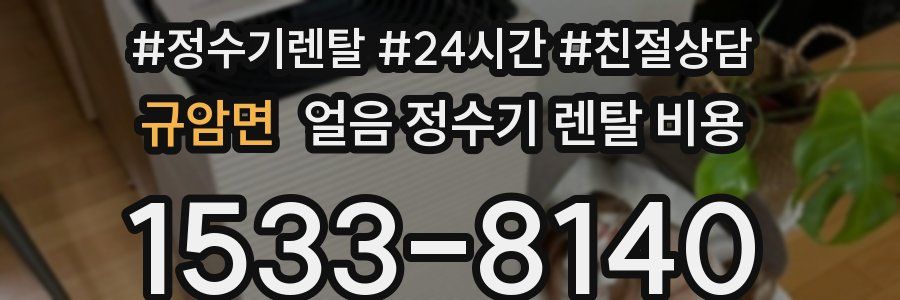 규암면 얼음 정수기 렌탈 비용