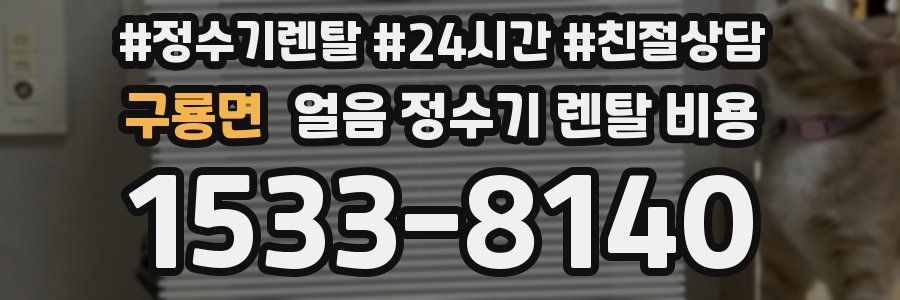 구룡면 얼음 정수기 렌탈 비용
