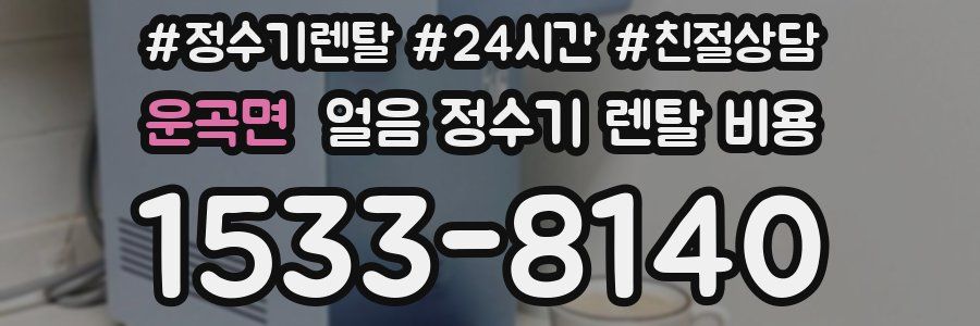운곡면 얼음 정수기 렌탈 비용