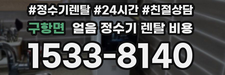 구항면 얼음 정수기 렌탈 비용