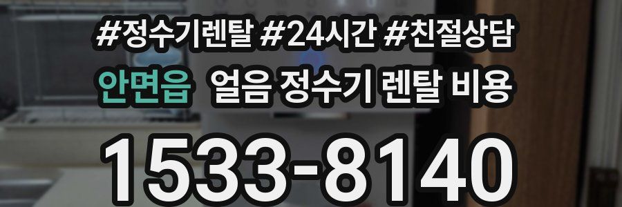 안면읍 얼음 정수기 렌탈 비용