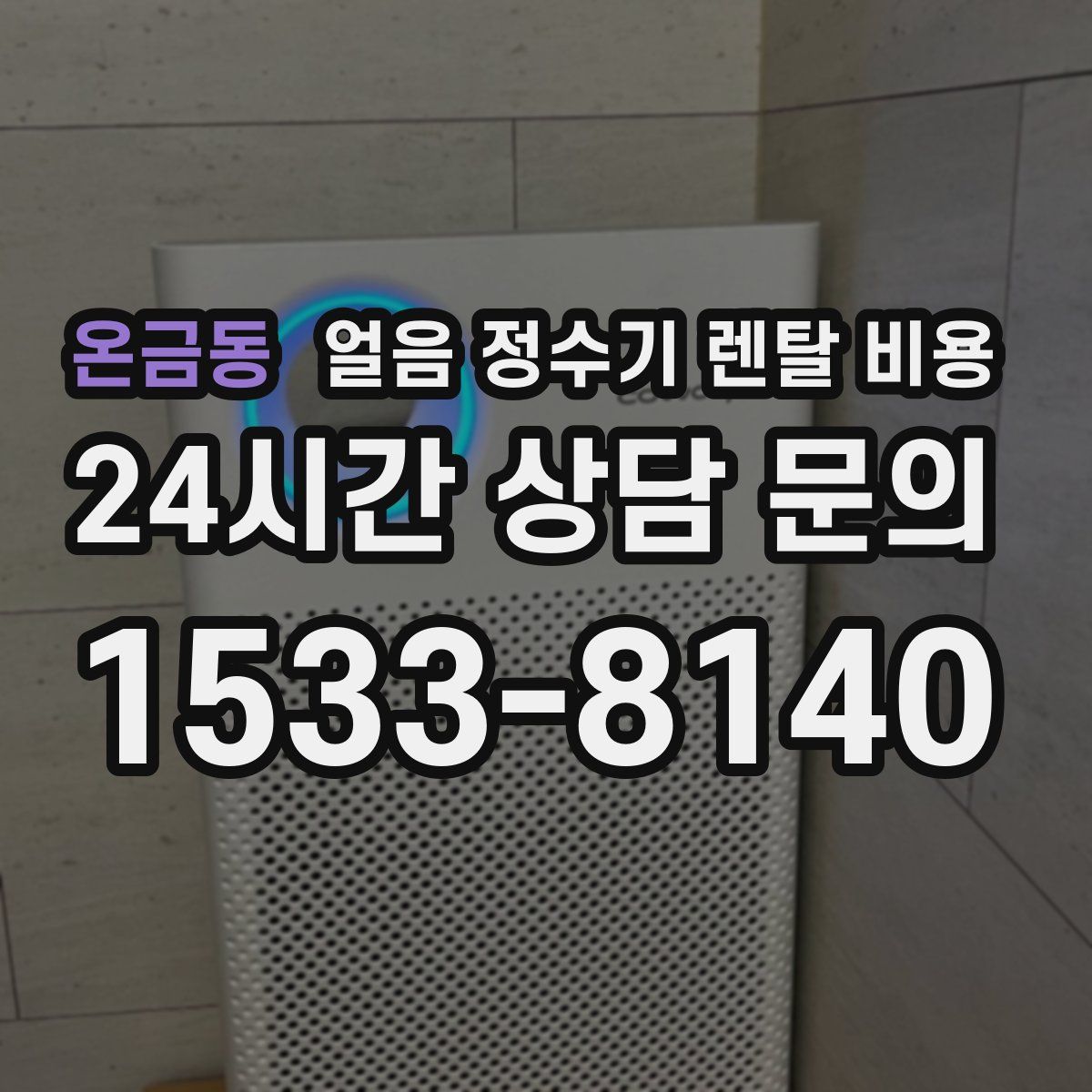 온금동 얼음 정수기 렌탈 비용