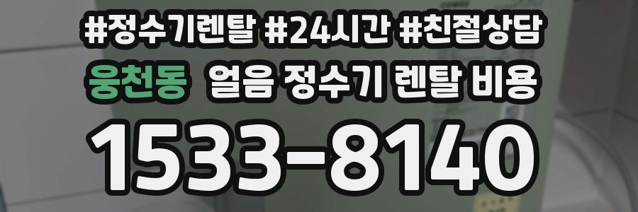 웅천동 얼음 정수기 렌탈 비용