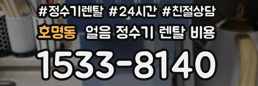 호명동 얼음 정수기 렌탈 비용