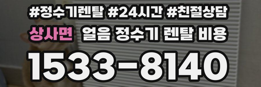 상사면 얼음 정수기 렌탈 비용