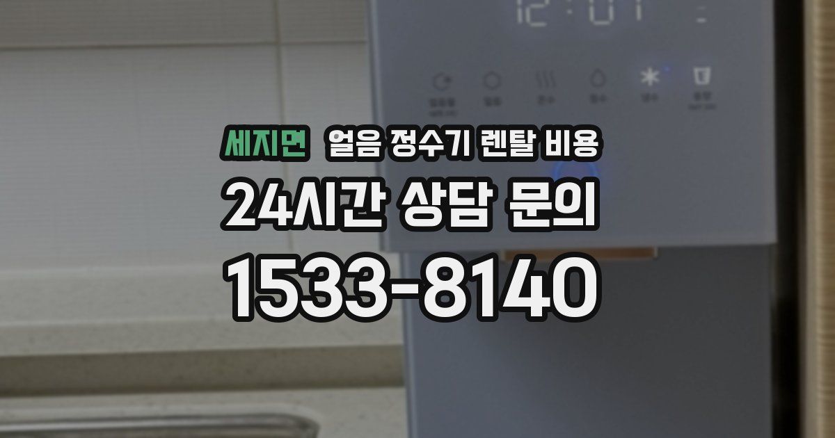 세지면 얼음 정수기 렌탈 비용