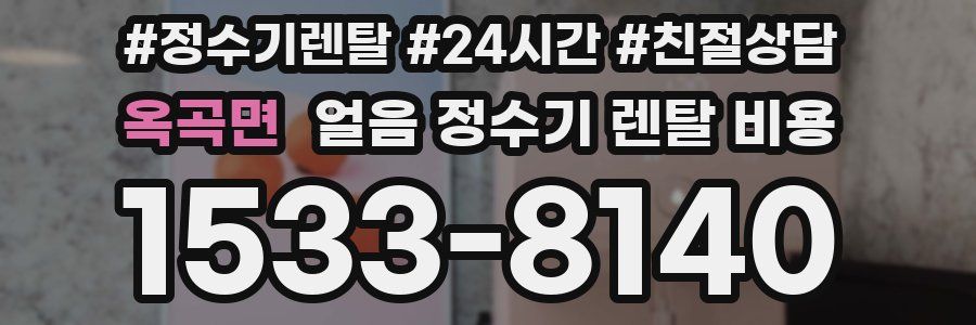 옥곡면 얼음 정수기 렌탈 비용