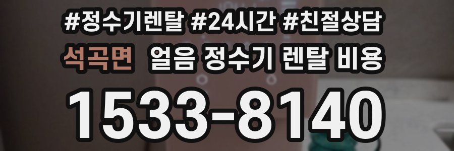 석곡면 얼음 정수기 렌탈 비용