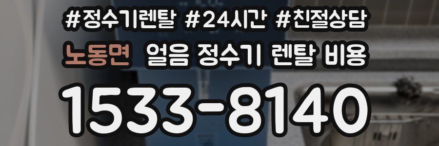 노동면 얼음 정수기 렌탈 비용