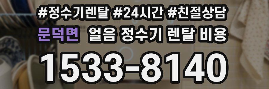 문덕면 얼음 정수기 렌탈 비용