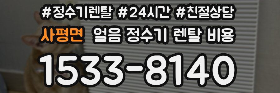 사평면 얼음 정수기 렌탈 비용