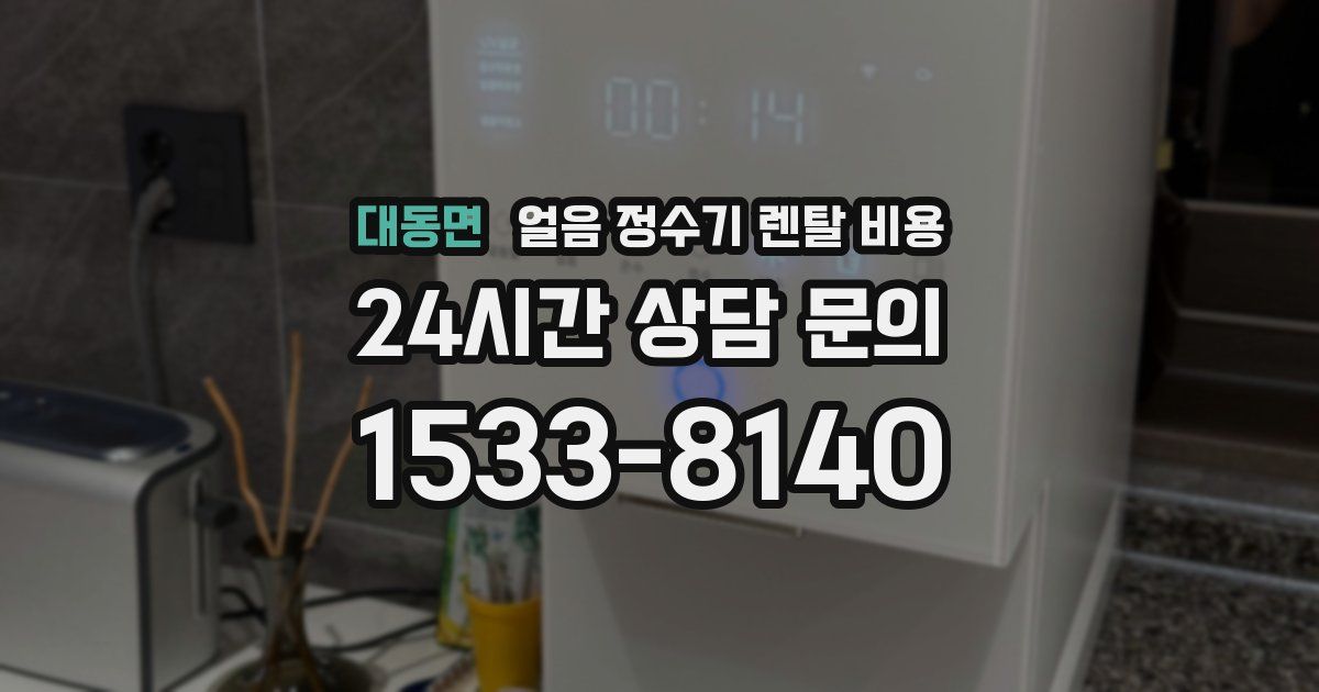 대동면 얼음 정수기 렌탈 비용