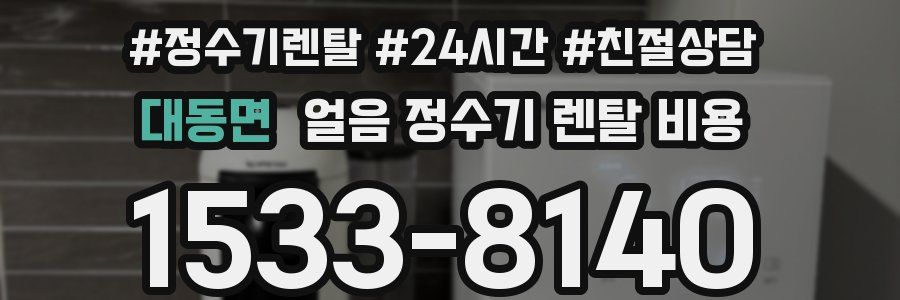 대동면 얼음 정수기 렌탈 비용