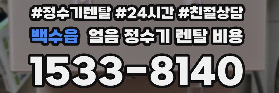 백수읍 얼음 정수기 렌탈 비용