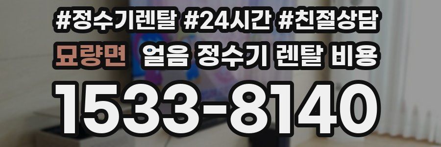 묘량면 얼음 정수기 렌탈 비용