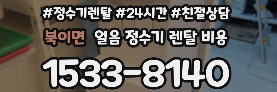 북이면 얼음 정수기 렌탈 비용