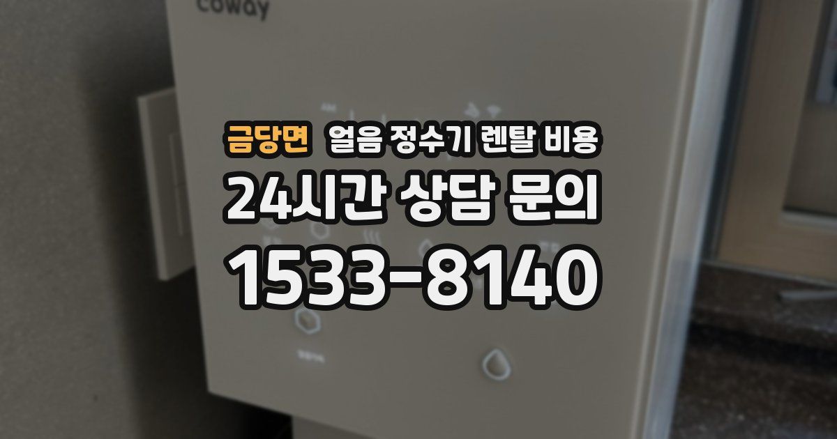 금당면 얼음 정수기 렌탈 비용