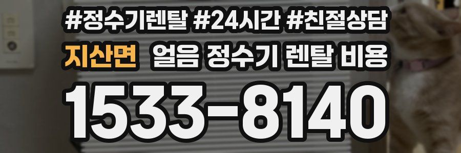 지산면 얼음 정수기 렌탈 비용