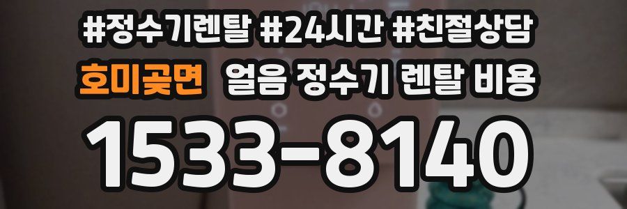 호미곶면 얼음 정수기 렌탈 비용