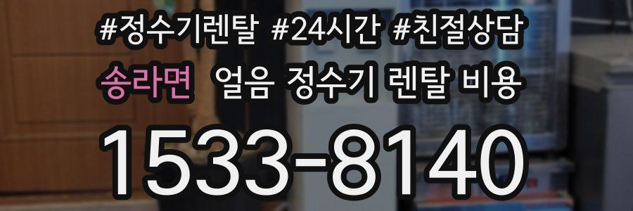 송라면 얼음 정수기 렌탈 비용