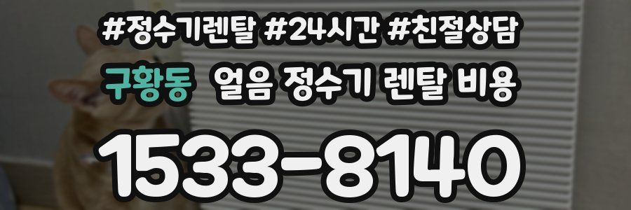 구황동 얼음 정수기 렌탈 비용