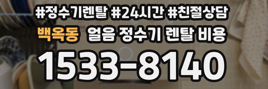 백옥동 얼음 정수기 렌탈 비용