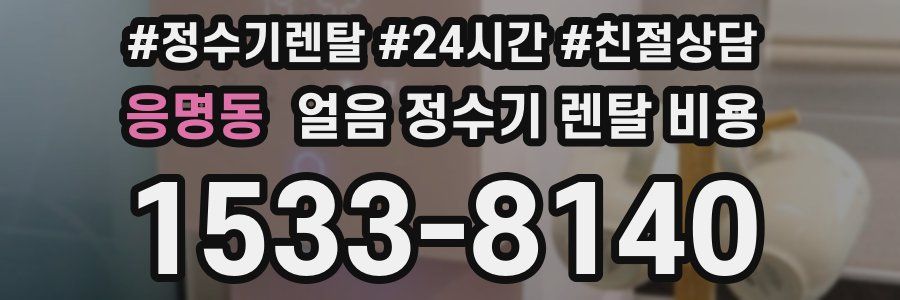 응명동 얼음 정수기 렌탈 비용
