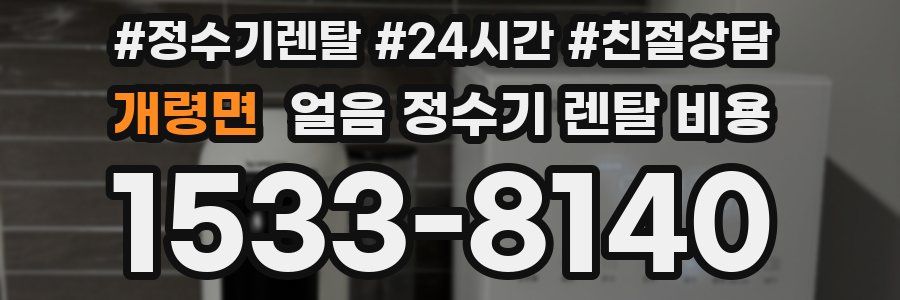 개령면 얼음 정수기 렌탈 비용