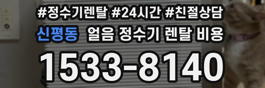 신평동 얼음 정수기 렌탈 비용