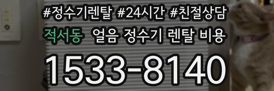 적서동 얼음 정수기 렌탈 비용