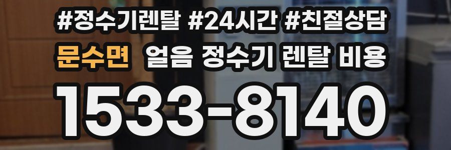 문수면 얼음 정수기 렌탈 비용