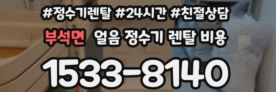 부석면 얼음 정수기 렌탈 비용