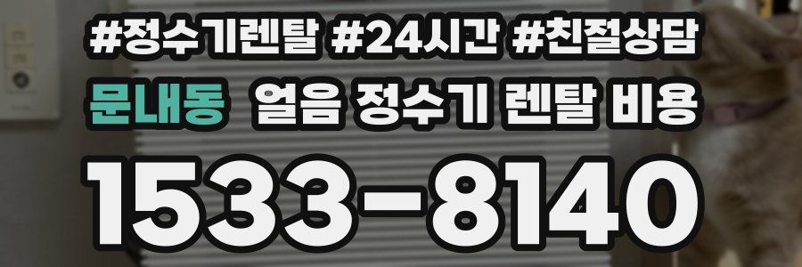 문내동 얼음 정수기 렌탈 비용