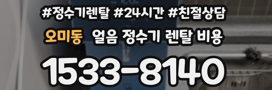 오미동 얼음 정수기 렌탈 비용