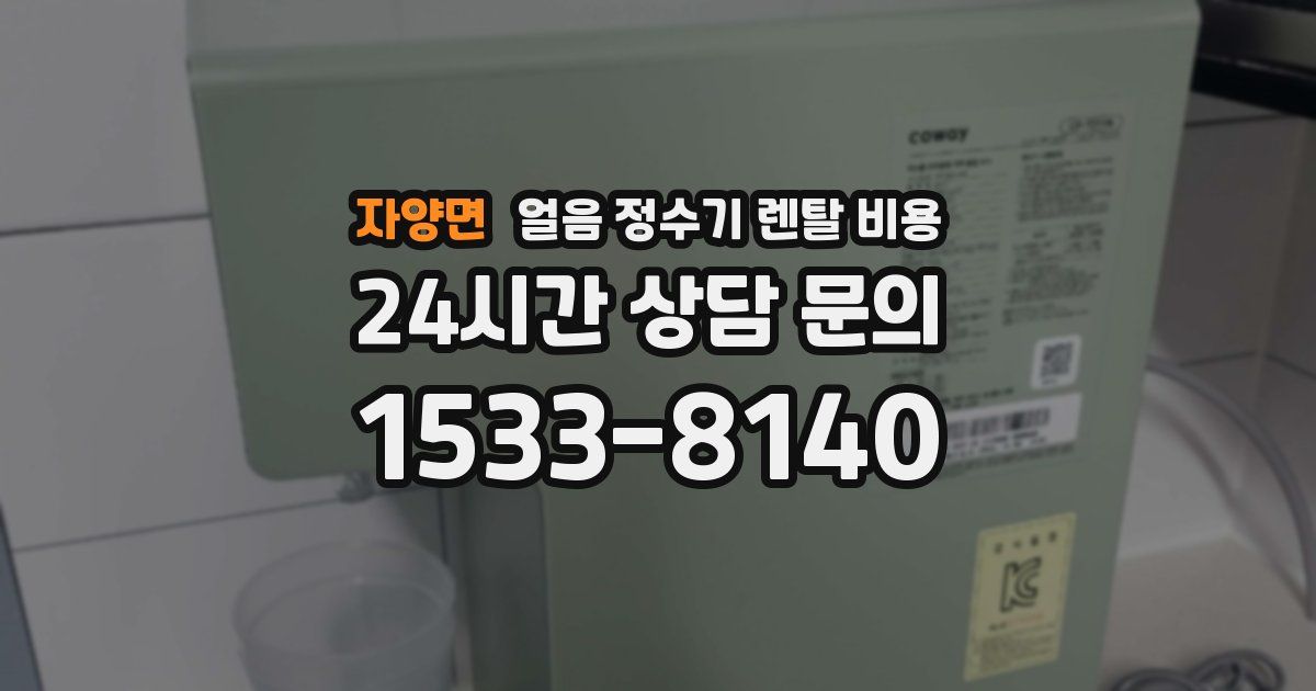 자양면 얼음 정수기 렌탈 비용