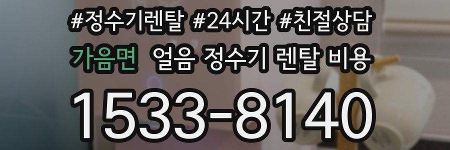 가음면 얼음 정수기 렌탈 비용
