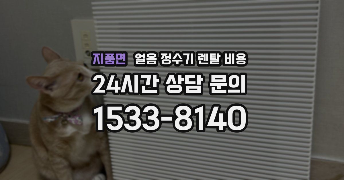 지품면 얼음 정수기 렌탈 비용