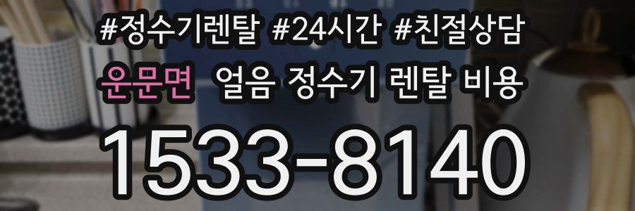 운문면 얼음 정수기 렌탈 비용