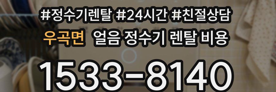 우곡면 얼음 정수기 렌탈 비용