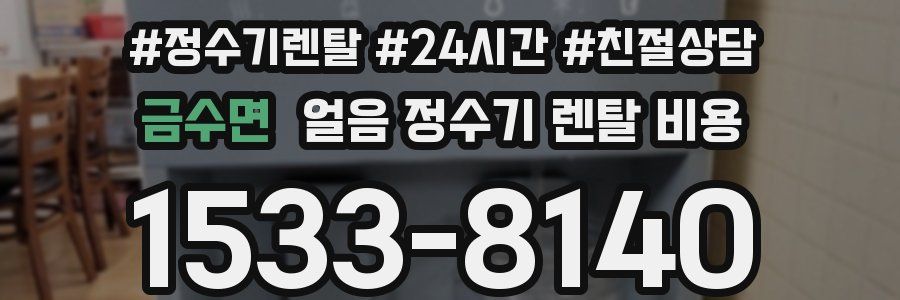 금수면 얼음 정수기 렌탈 비용